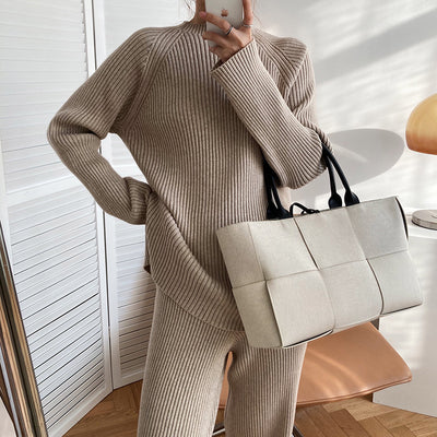 Conjunto de Punto Cómodo: Suéter Cálido + Pantalón Ancho - Image 13