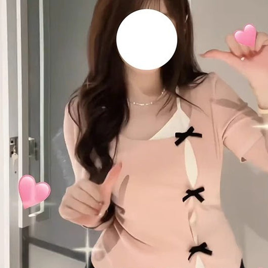 Blusa Elegante Talla Grande con Diseño Doble Capa y Moño - Image 13