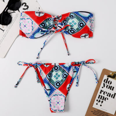 Bikini Estampado Europeo Dividido - Diseño Moderno y Versátil - Image 6