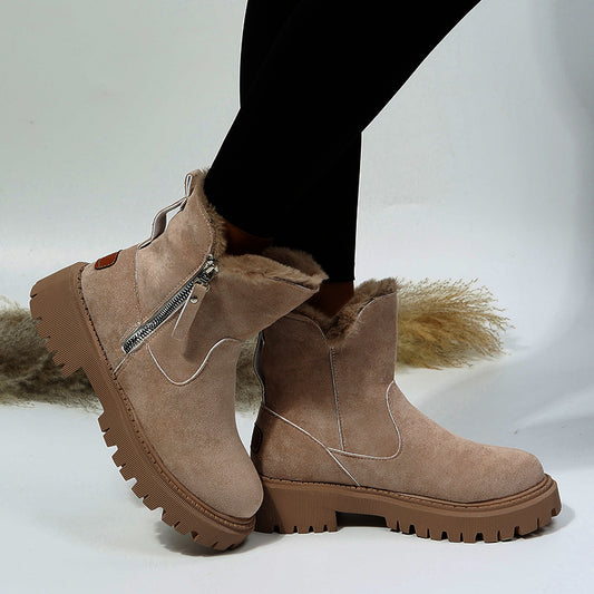 Botas de Invierno Impermeables Mujer - Gamuza Sintética con Suela Antideslizante - Image 2