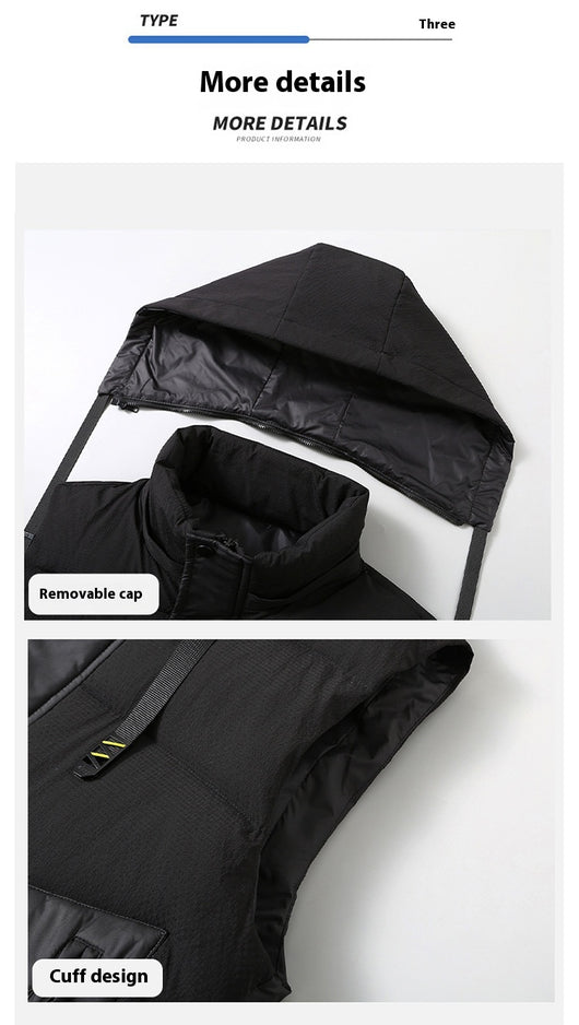 Chaleco de Invierno para Hombre con Capucha Desmontable - Image 25