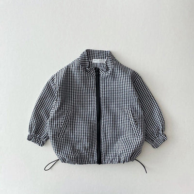 Chaqueta Ligera de Protección Solar con Cuadros para Niños - Image 4