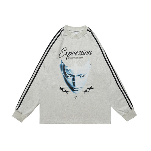 Blusa de Algodón Puro con Estampado Oversized Manga Larga - Image 4