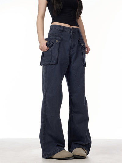 Overol Vintage Desgastado con Bolsillos Grandes - Image 14