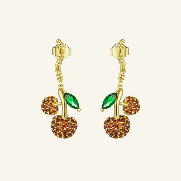 Aretes de Cereza Elegantes y Versátiles para Mujer - Image 5