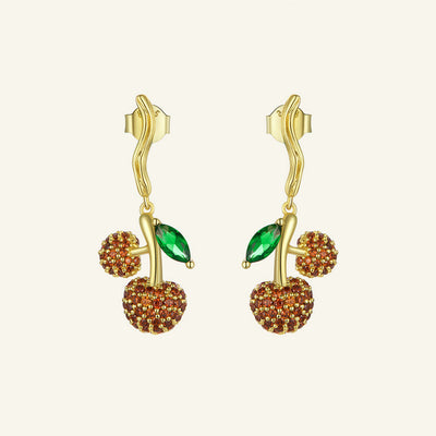 Aretes de Cereza Elegantes y Versátiles para Mujer - Image 5