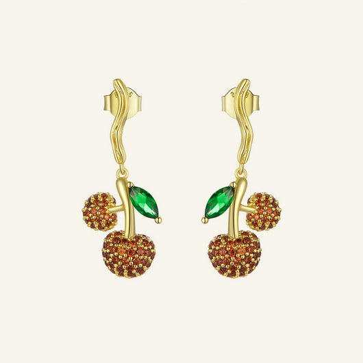 Aretes de Cereza Elegantes y Versátiles para Mujer - Image 5