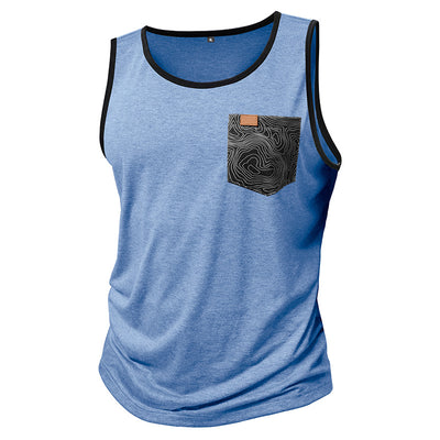 Camiseta Deportiva Suelta sin Mangas con Bolsillos y Estampado - Image 24