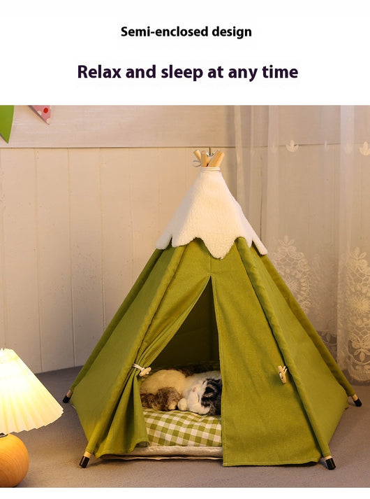 Cama Tienda para Gatos - Nido Desmontable y Lavable Tamaño Pequeño y Mediano - Image 18
