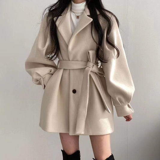 Abrigo de Lana Estilo Hepburn para Mujer