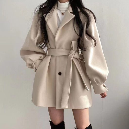 Abrigo de Lana Estilo Hepburn para Mujer