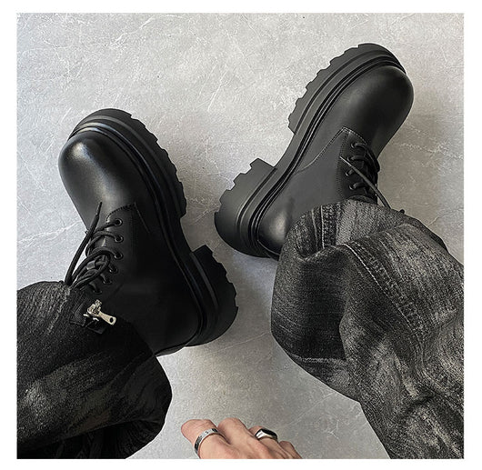 Botas Martin de Cuero para Otoño e Invierno - Zapatos Altos Forrados en Felpa para Hombre - Image 18