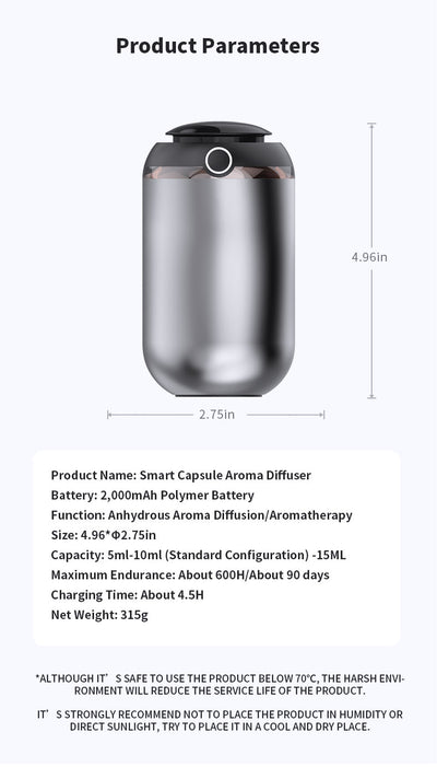 Difusor de Aroma para Auto USB con Batería 2000mAh - Vaporizador sin Agua - Image 18