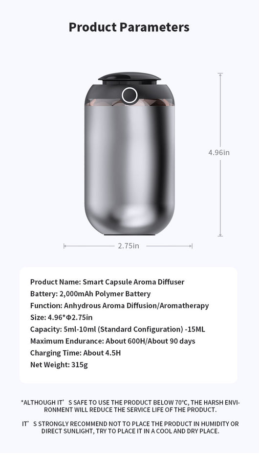 Difusor de Aroma para Auto USB con Batería 2000mAh - Vaporizador sin Agua - Image 18