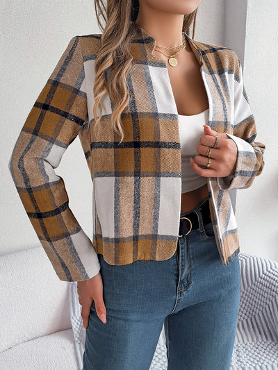 Conjunto de Tweed a Cuadros Manga Larga para Mujer - Image 30