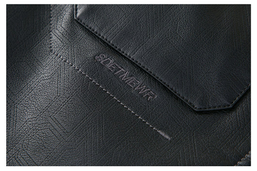 Chaqueta de Cuero Casual para Hombre - Otoño e Invierno - Image 7
