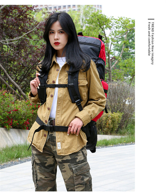 Mochila de Viaje 90L Impermeable para Senderismo y Trabajo - Image 30