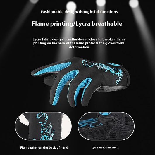 Guantes de Ciclismo de Montaña con Dedos Largos, Transpirables y Absorbentes de Impacto - Image 4