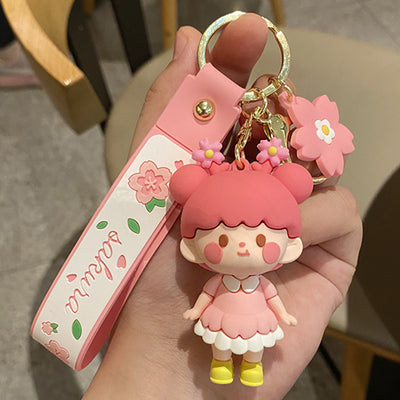 Llaveros Lindos de Muñeca Flor de Cerezo con Diseño Nuevo - Image 5