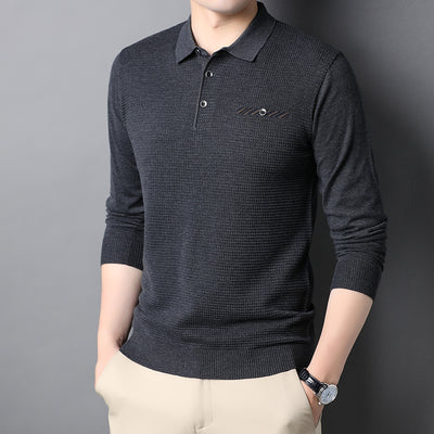 Camisa Manga Larga con Solapa para Hombre - Estilo Clásico Versátil - Image 10