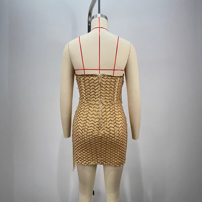 Vestido de Fiesta con Lentejuelas y Flecos - Diseño Personalidad Mujer - Image 4