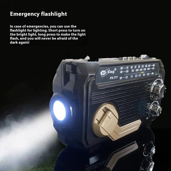 Radio Portátil Solar con Altavoz Bluetooth para Aventuras al Aire Libre
