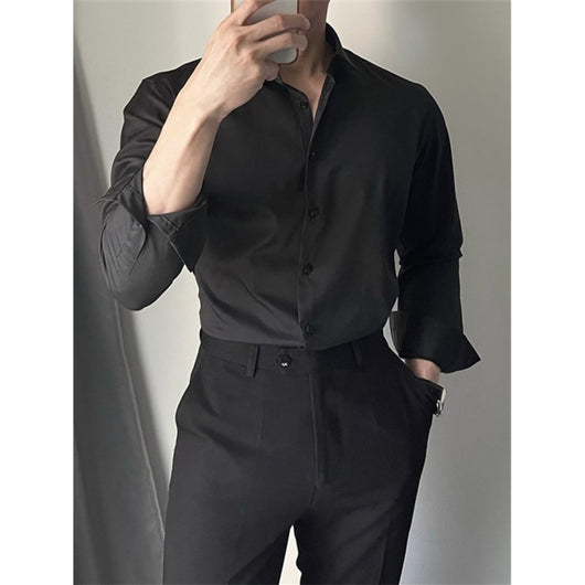 Camisa Casual Slim Fit para Hombre - Primavera y Verano Estilo Coreano - Image 3