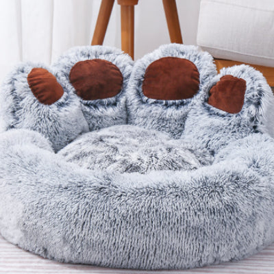 Cama Acogedora para Perros con Diseño de Patitas Adorables - Image 3