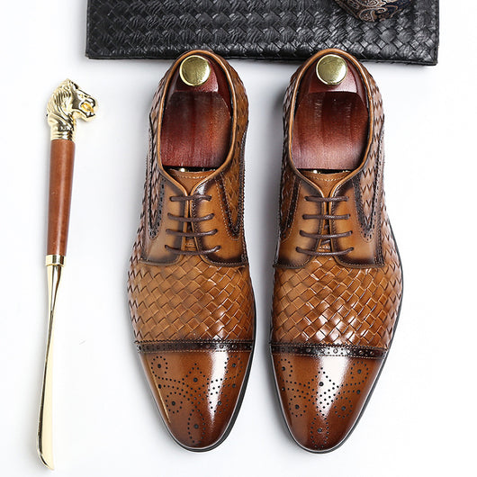 Zapatos de Cuero Puntiagudos Británicos para Hombre - Estilo Ejecutivo - Image 4