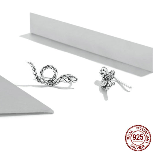 Aretes de Plata Esterlina con Diseño de Serpiente para Mujer - Image 7