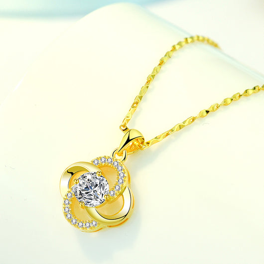 Collar Trébol Plata 925 Chapado en Oro Rosa 18k - Regalo Perfecto para Ella - Image 10