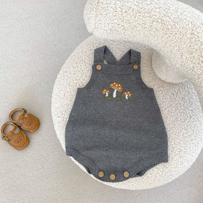 Peto Infantil con Bordado de Hongos + Gorro Juego para Bebés - Image 19