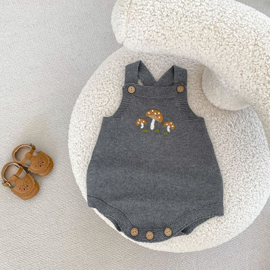 Peto Infantil con Bordado de Hongos + Gorro Juego para Bebés - Image 19