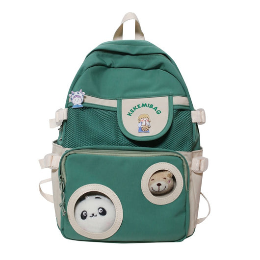Mochila Escolar Harajuku Coreana Negra para Adolescentes - Image 6