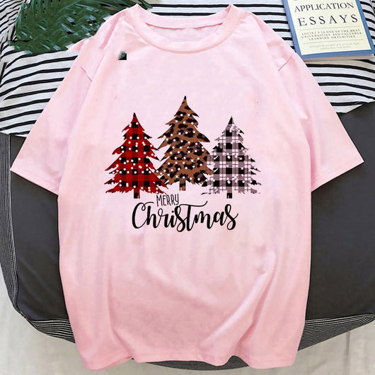 Playera Navideña con Estampado de Papá Noel y Reno - Image 42