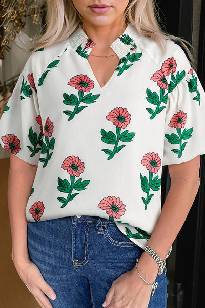 Blusa Floral de Verano con Escote en V - Image 12