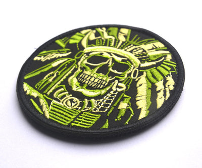 Parche Bordado Calavera Minimalista con Velcro - Image 8