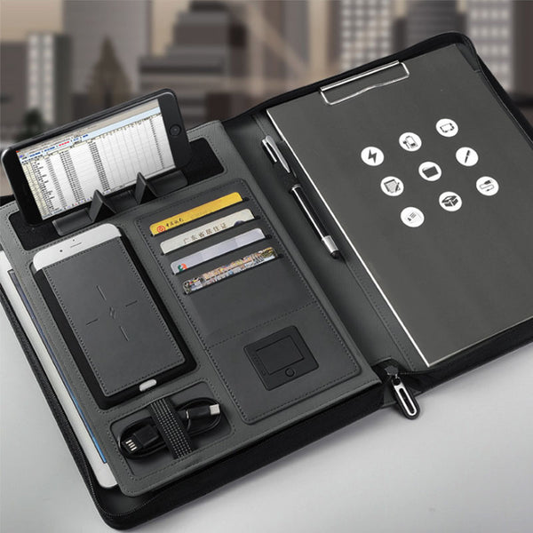 Maletín Profesional A4 con Cargador Inalámbrico 5000 mAh
