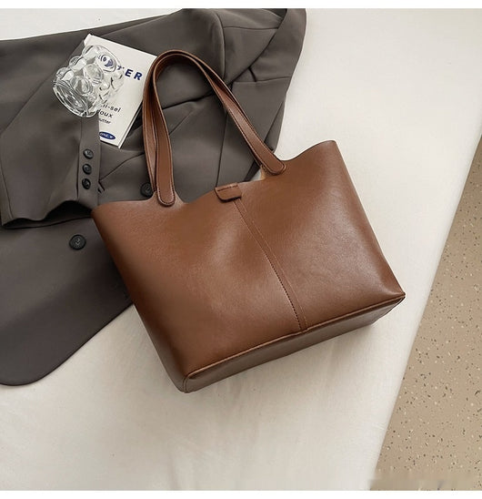 Bolsa Tote Retro Texturizada de Gran Capacidad para el Hombro - Image 11