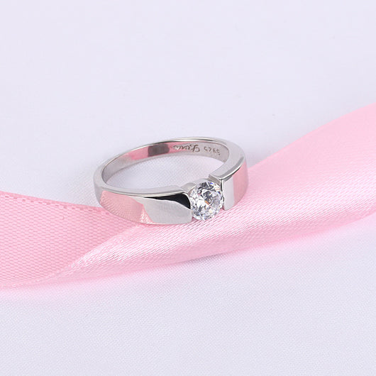 Anillo de Bodas para Hombre con Diamante de Simulación - Image 5