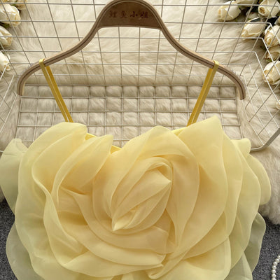 Blusa Vacacional para Mujer con Flores Tridimensionales en Organza - Image 34