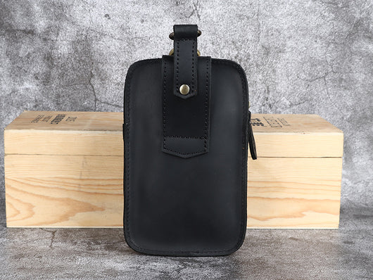 Bolsa de Cintura en Cuero Crazy Horse - Cartera Funcional para Hombre - Image 13