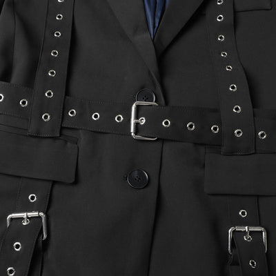 Blazer Ejecutivo con Cintura Ajustable y Detalles Remachados - Image 8