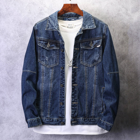Chaqueta de Mezclilla Desgarrada con Estilo Casual - Image 12
