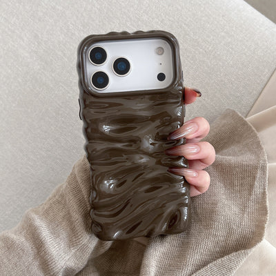 Funda Plisada 3D con Patrón Crema para Carcasas Lisas - Image 8