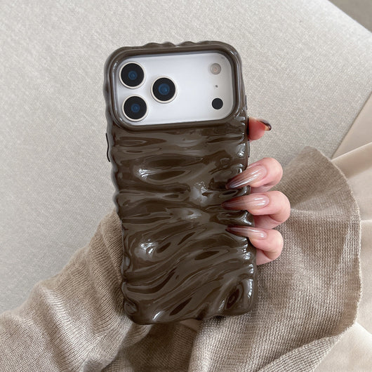 Funda Plisada 3D con Patrón Crema para Carcasas Lisas - Image 8