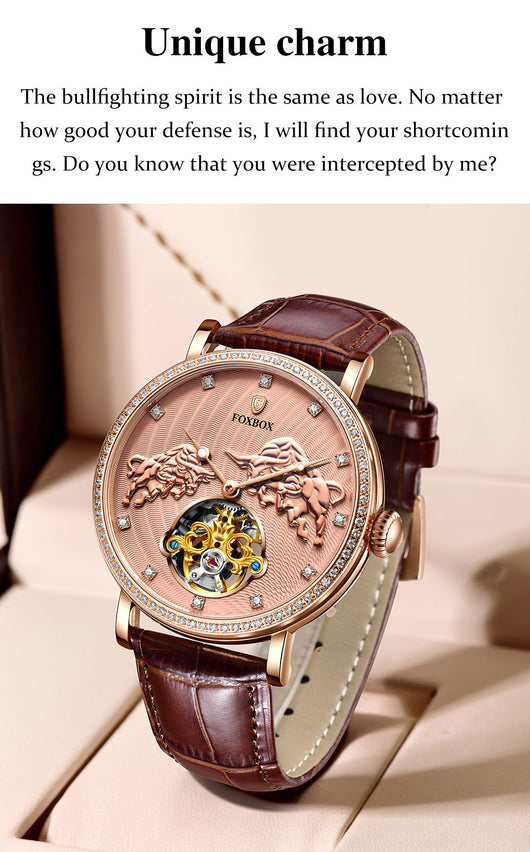 Reloj Mecánico para Hombre con Diamantes - Edición Conmemorativa Resistente al Agua - Image 8