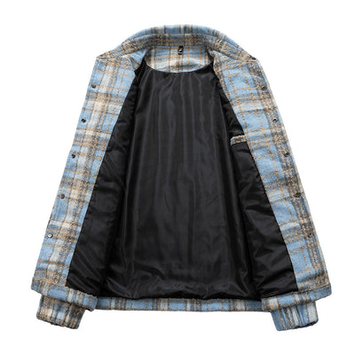 Camisa Casual a Cuadros Estilo Retro Americano para Hombre - Image 5