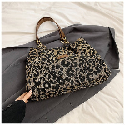 Bolsa de Hombro Estampado Leopardo Multiuso - Gran Capacidad y Estilo - Image 14