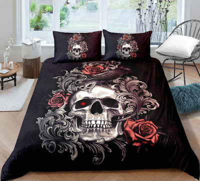 Juego de Cama Estampado 3D Calavera - Funda Nórdica, Sábana y Fundas de Almohada - Image 17